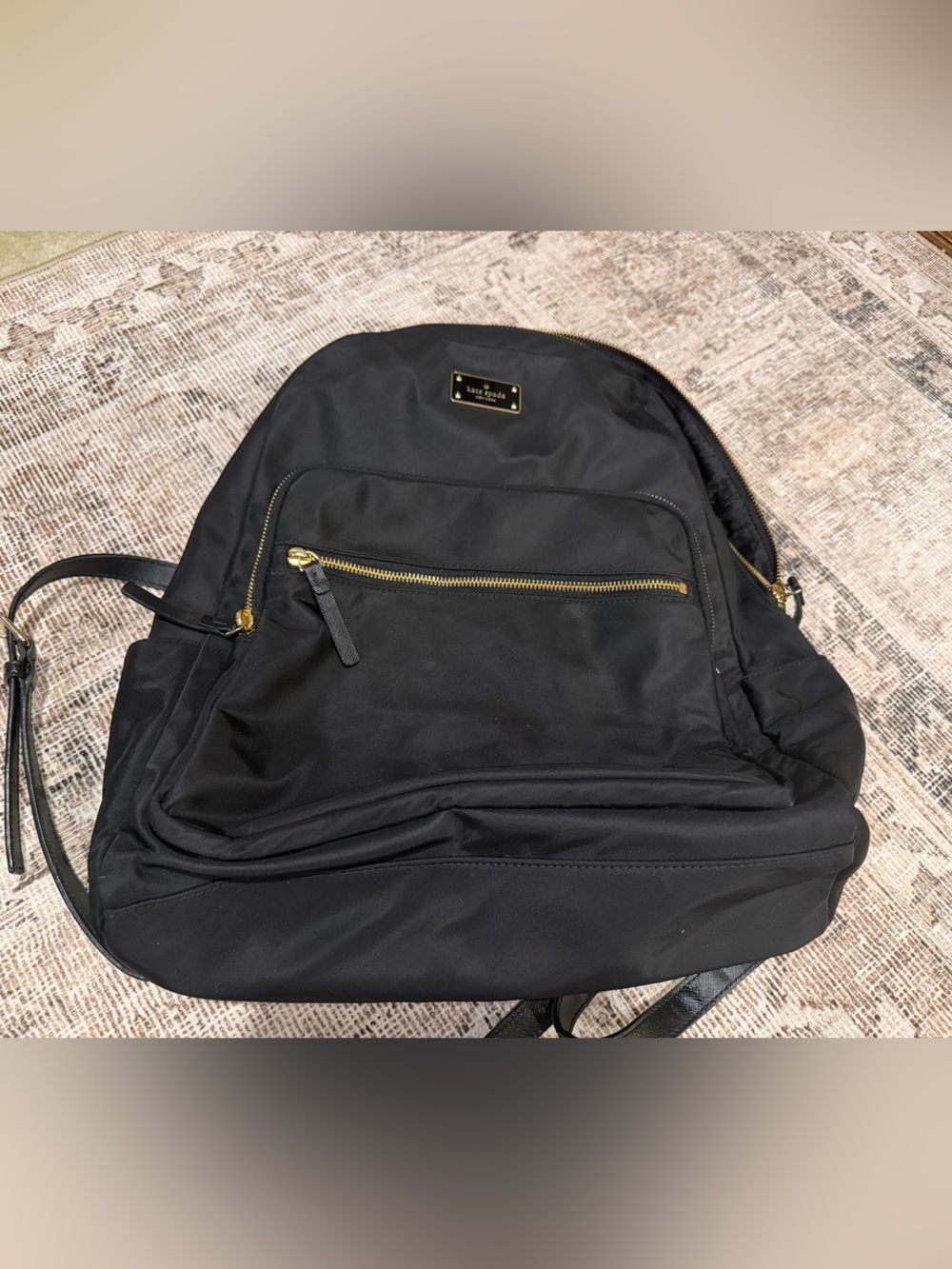 Kate Spade ♠️ Nylon Backpack with Gold Hardware